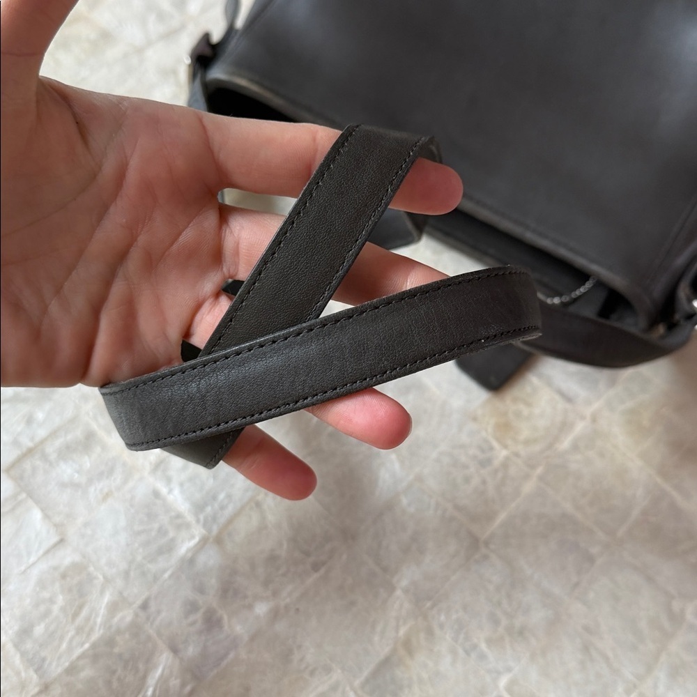 Coach Chelsea Vintage 6000 Gray Leather CrossBody Bag purse grey - Picture 10 of 13